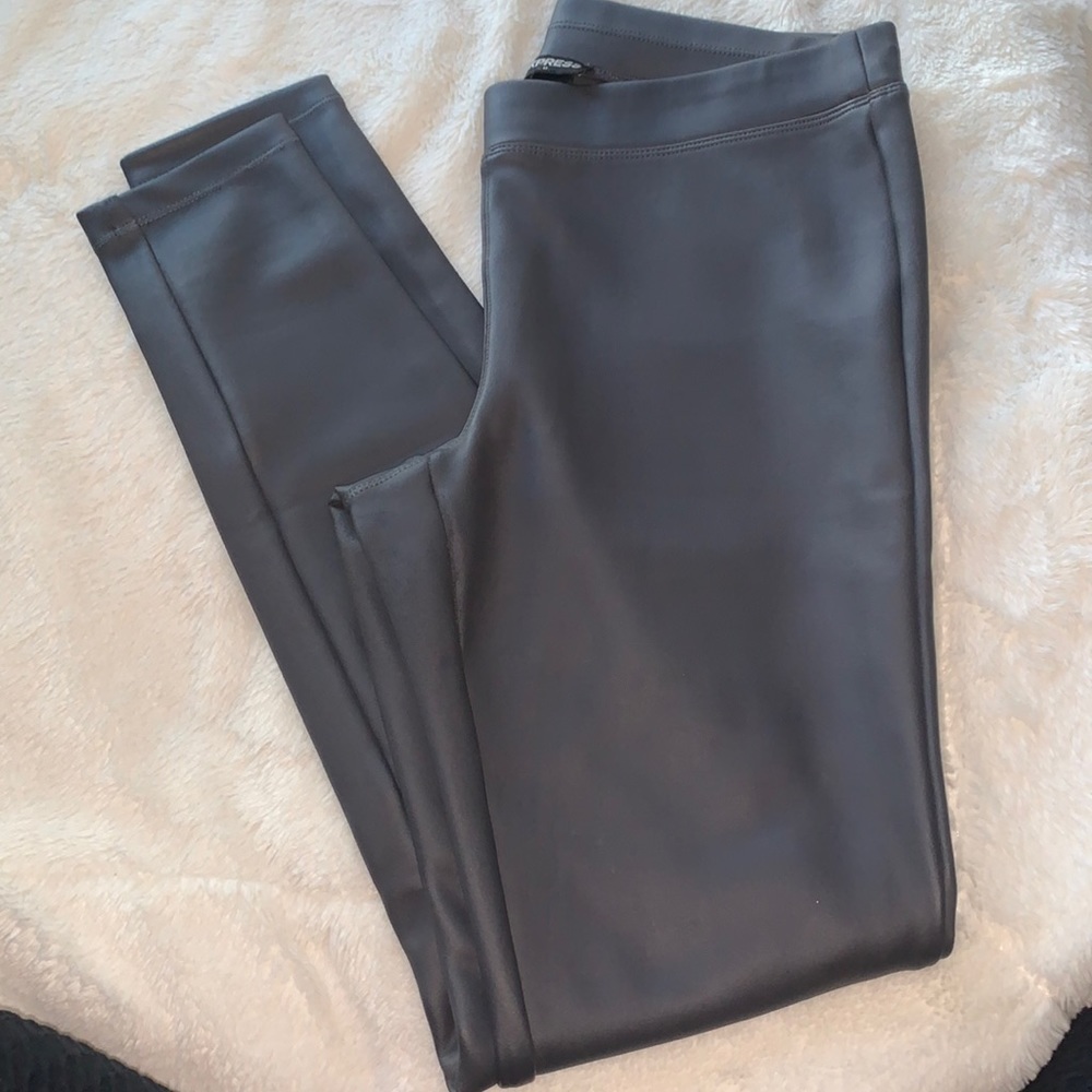 Leather Pants Express , dark  gray  size small
